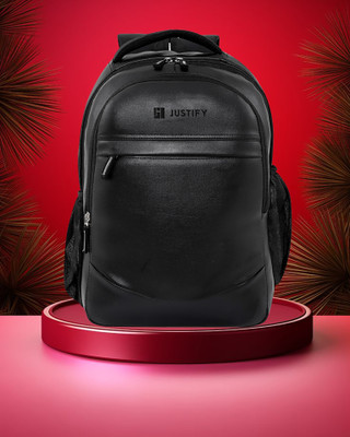 HOUSE OF COMMON High-Quality School Backpack with Roomy Compartments and Key Fob Hook Waterproof Backpack(Black, 25 L)