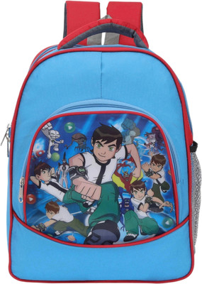 PERFECT STAR Ben 10 Pre-school 35.5 cm For Nursery LKG/UKG/1st to 4th std Boys & Girls Bags School Bag(Light Blue, 30 L)