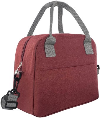 HOUSE OF QUIRK Lunch Bags Large with Adjustable Shoulder Strap and Pocket (Red)--27X15X23CM Lunch Bag(Red, 9 L)