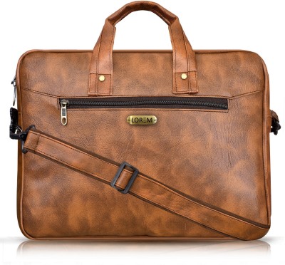 LOREM Tan Color Faux Leather 10L Messenger Bag For Men & Women OE-New-BG09 Waterproof Messenger Bag(Tan, 10 L)