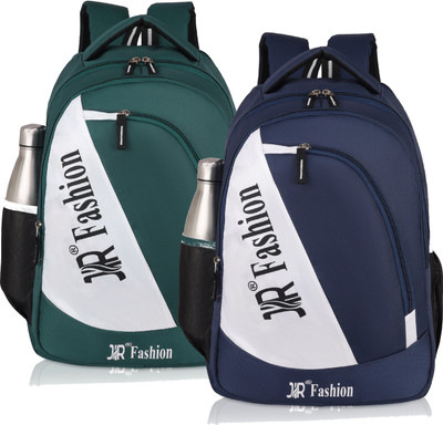 jir fashion Combo Set 2 backpack/ office/ School Bag/Laptop Backpack For Girls and Boys Waterproof School Bag(Dark Green, Blue, 35 L)