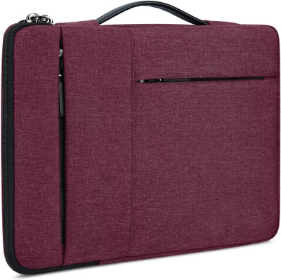 crafty knots Business Laptop Sleeve with Handle – Lightweight & Durable Waterproof Laptop Sleeve/Cover(Maroon, 14 inch)