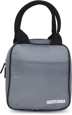 Kezitaska Lunch Bag Tiffin Bag for School Office Picnic Waterproof Lunch Bag (GREY SMALL) Waterproof Lunch Bag(Grey, 6.3 L)