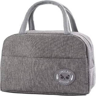 BAOER Polyester Lunch Bags for Office Women, Men, Kids Insulated Travel Box Lunch Bag(Grey, 5 L)