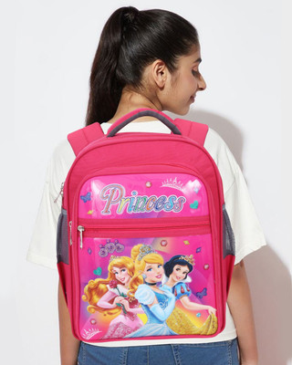 Travel Look Princess Backpack for Kids Girls Stylish Durable Water-Resistant (Classes 3-6) 40 L Backpack(Pink)