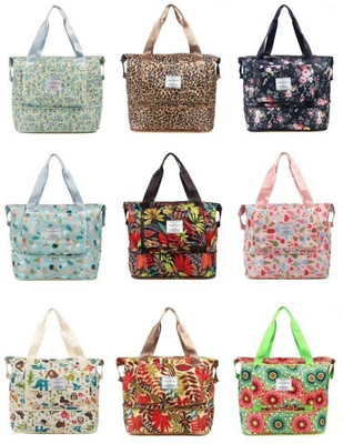 AASAISH Floral Expandable Nylon Multipurpose Bag For Travelling Waterproof Large Bag Waterproof Multipurpose Bag(Multicolor, 11 inch)