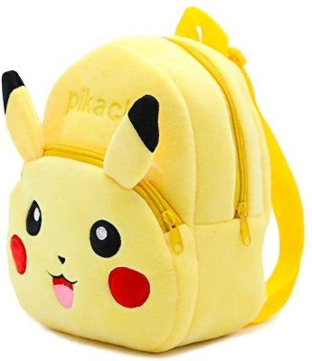 STYLAVIA Kids School Bag Pikachu Cartoon Baby Boys/Girls Plush Bag (Yellow, 11) Backpack(Yellow, 11 L)