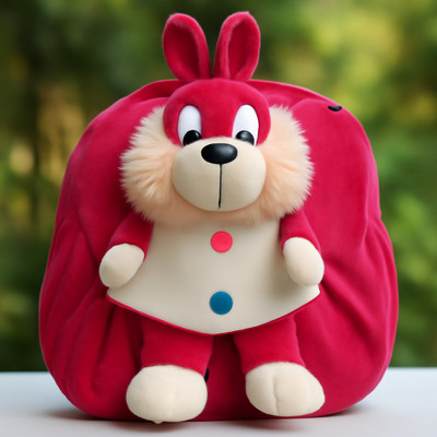 mbeat Pink Rabbit Soft Cartoon School Bag for Baby/Boys/Girls for Nursery, Preschool School Bag(Pink, 5 L)