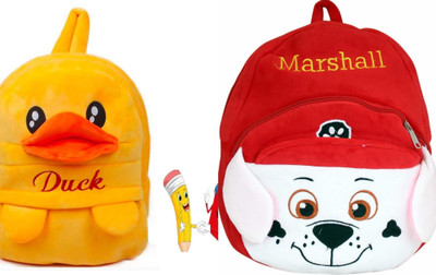 Aveek A_BM_R_Duck36 & SNG-AVK_red marshall_601_a Backpack(Yellow, Red, 13 L)