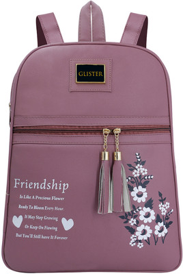 Glister Trendy fashionable ladies&women backpack Backpack(Mustard, 10 L)