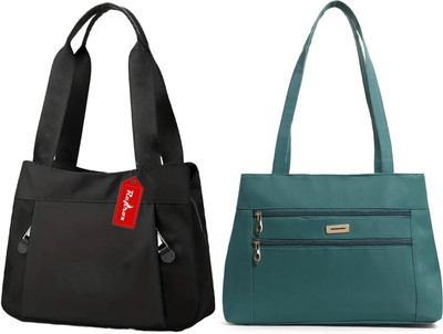 Reprox Women Black, Green Shoulder Bag(Pack of: 2)