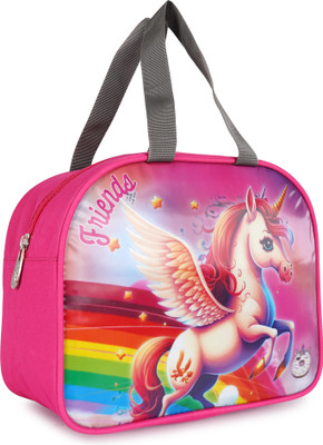 Travel Look Insulated Lunch Bag Tiffin Bag for School College Office & Picnic for Boys|girls Waterproof Lunch Bag(Pink, 8 L)