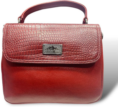 Seamount Geniune Leather Hand and Side Siling Bag | Detachable Sholder Strip Sling Bag(Red, 5 L)