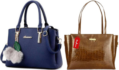 Reprox Women Blue, Tan Shoulder Bag(Pack of: 2)