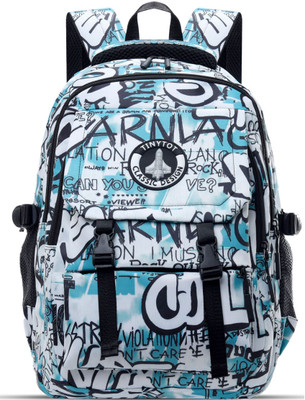 Tinytot SB231_04 Large, 20 Inches, School Collage Backpack for Boys Girls Men & Women Waterproof School Bag(Black, Blue, 30 L)