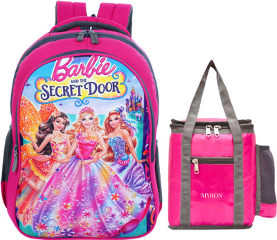 Myron Barbie 2nd/3rd/4th & 5th Class combo with insulated lunch bag absolutely free 30 L Backpack(Pink)
