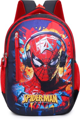 Ronaldo Spider-man Travel Daytrip College School Bag for Girls & Boys Multi-Purpose Bag School Bag(Black, 30 L)