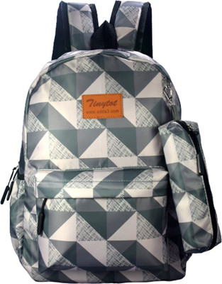 Tinytot SB126 School College Travel Bag Backpack Waterproof Backpack(Grey, 20 L)