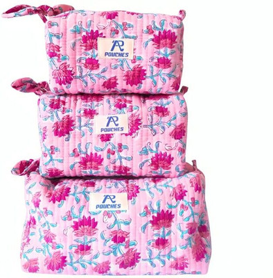Trendiv Pink Floral Waterproof Multipurpose Bag(Pink, 15 inch)