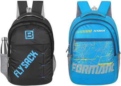 FLYSACK NS-FS027_BLACK & FS037_BLUE Laptop Bag(Black, Blue)