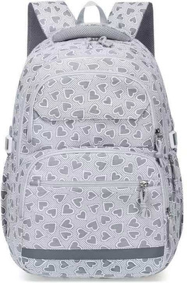 Tinytot SB157_01 School Backpack College Bag Travel Bag 2nd Standard onward Waterproof School Bag(Grey, 30 L)
