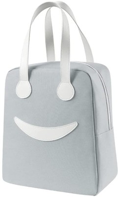 DRSHOPPING Insulated Lunch Bag for Men Women Kids Boy Girl Smiley Design Aluminum Foil Waterproof Lunch Bag(Grey, 5 L)