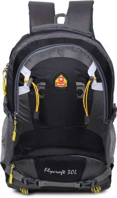 Flycraft simna.141 black spacy comfortable 4th to 10th class casual school bags Waterproof School Bag(Black, Grey, 25 L)