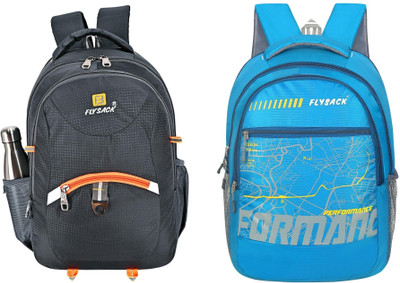 FLYSACK NS-FS009_Grey & FS037_BLUE Laptop Bag(Grey, Blue)