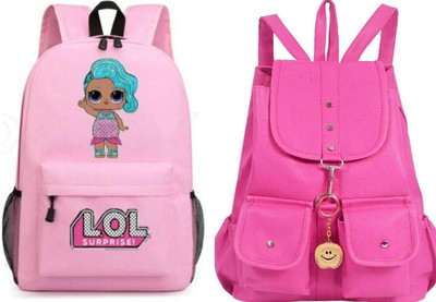 khatushyam collection stylish printed backpack for girls 20 L Backpack(Pink)