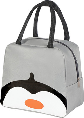 KUBER INDUSTRIES Reusable Lunch Bag for Office-School with Handle|LYN11-GRY|Grey Lunch Bag(Grey, 3 L)