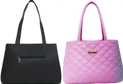 Reprox Women Black, Pink Shoulder Bag(Pack of: 2)