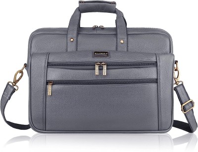 WILDHORN Leather Laptop Bag for Men Messenger Bag(Grey, 13 L)