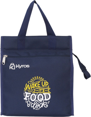 Kyros Wake Up It's Food O Clock Tifin Bag & Waterproof Lunch Bag(Blue, 4 L)
