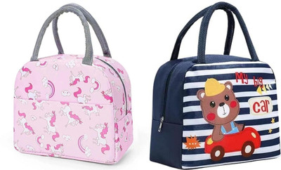 Kardiff Lunch Bag Tiffin Handbag Food Storage Lunch Box Tote Bags Messenger Bag(Dark Blue, Pink, Purple, 15 L)