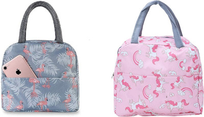 Kardiff PORTABLE INSULATED LUNCH/DINNER BAG/TIFFEN BAG/THERMAL BAG Waterproof Lunch Bag Messenger Bag(Pink, Blue, 15 L)