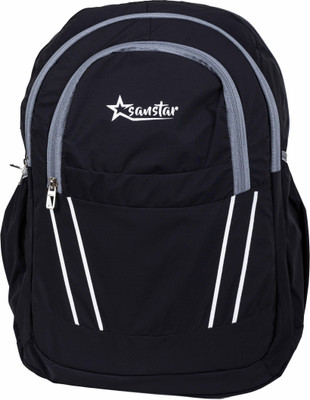 Sanstar OMEGA BLACK Waterproof School Bag(Black, 35 L)