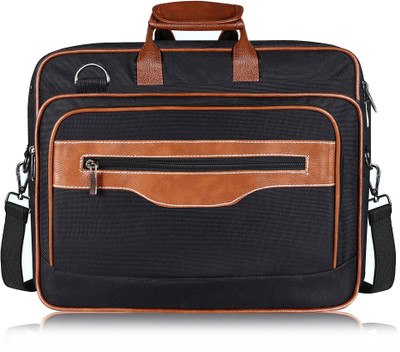 Qosha Men Black Messenger Bag
