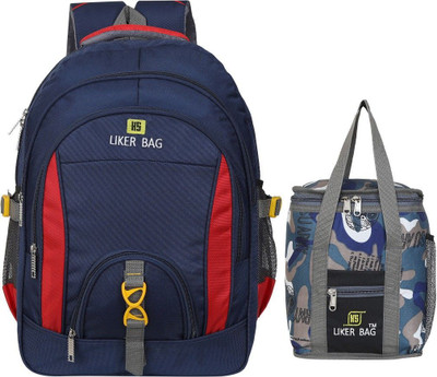 Liker Travel Luggage Backpack Laptop Large 30 L Spacy unisex Bag for college & office latest Backpack Waterproof School Bag(Blue, 35 L)