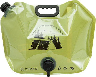 Gyanadh Collapsible Water Storage Bag - Portable, Foldable Water Jug for Outdoor Waterproof Multipurpose Bag(Green, 8 L)