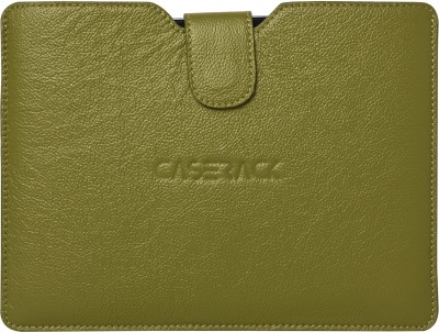 CASERACK Genuine Leather iPad Sleeve Case Cover Upto 11 inch Laptop Sleeve/Cover(Light Green, 2 L)