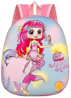 EOXO Cute Stylish Children's School Bag 3D Cartoon Backpack Oxford Kids Baby Bag Waterproof School Bag(Pink, Red, 5 L)