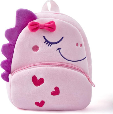 HappyChild Toddler Bag Plush Animal Cartoon Mini Bag for Baby Girl Boy 2-6 Years 10 L Backpack(Pink)
