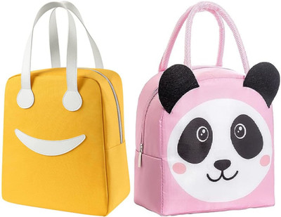 Kardiff Pink_Panda Waterproof Lunch Bag(Pink, Yellow, 2.5 L)