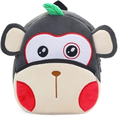 HappyChild Toddler Bag Plush Animal Cartoon Mini Travel Bag for Baby Girl Boy 1-6 Years School Bag(Grey, Cream, Red, 13 inch)