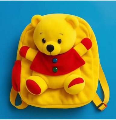 mbeat Teddy Soft Cartoon School Bag,for Baby/Boys/Girls for Nursery, Preschool Backpack(Yellow, 7 L)