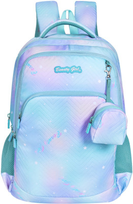 BEAUTY GIRLS |MAGICPACK1616|SCHOOL BAG WITH JOYPOUCH|LARGE SIZE|TUTION|COLLEGE|GIRL School Bag(Green, 40 L)