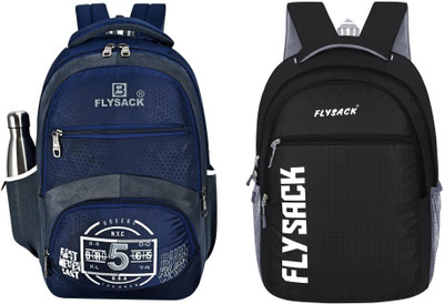 FLYSACK NS-FS008_Navy Blue & FS036_BLACK Laptop Bag(Blue, Black)