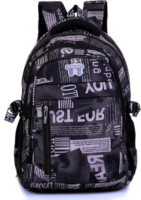 Tinytot SB143_02 School Backpack College Bag Travel Bag 2nd Standard onward Waterproof School Bag(Grey, 30 L)