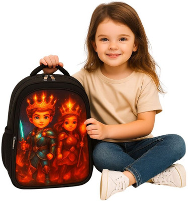 MOSU Royal Duo Magic Warriors Bag Waterproof School Bag(Black, 26 L)