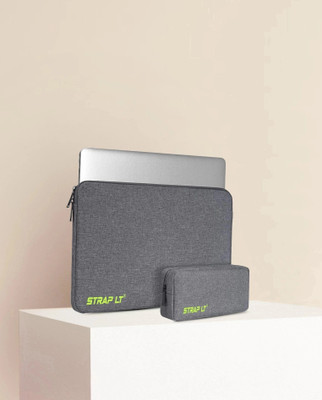 Straplt Laptop Case Cover Pro,With Charger Pouch Case Waterproof Laptop Sleeve/Cover(Grey, 15.6 inch)